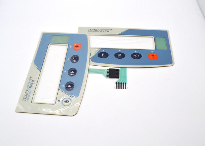 Kabartmalı 5 Düğme Dokunsal Membrane Switch Anti-Scratch Non Metal Dome Tipi